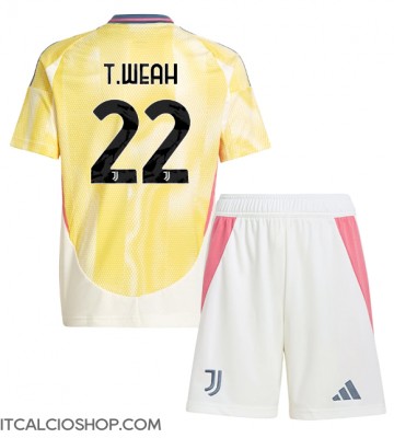 Juventus Timothy Weah #22 Seconda Maglia Bambino 2024-25 Manica Corta (+ Pantaloni corti)